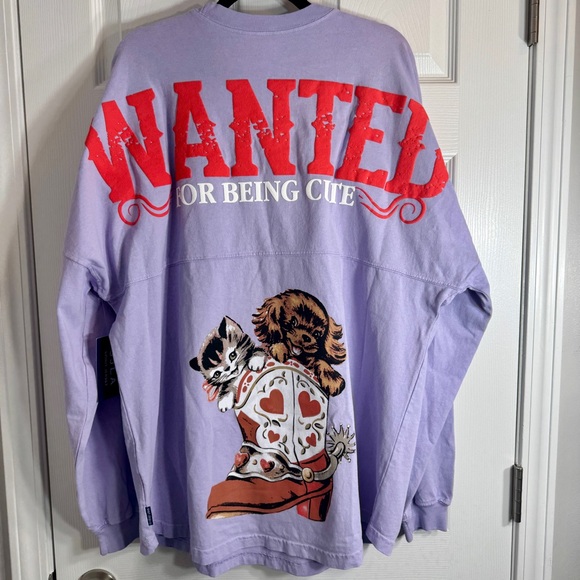 NWT. WANTED FOR BEING CUTE CLASSIC SPIRIT JERSEY. Size XL. Purple lavender - Picture 1 of 11